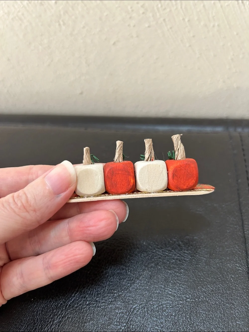 Handmade by my mom! Decorative 'FALL' Mini Pumpkin Accent